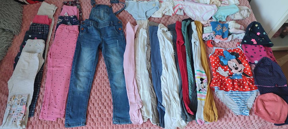 MEGA PAKA ponad 130 SZTUK Ubrania dla dziewczynki rozmiar 128 mega