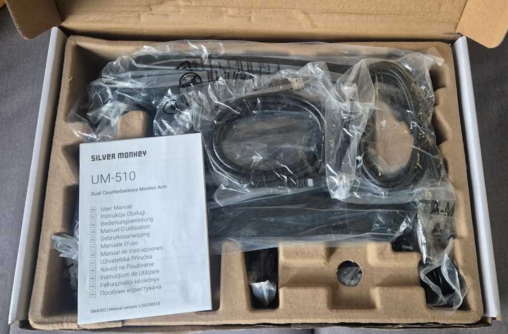 Podwójne ramię/uchwyt na monitory Silver Monkey UM-510