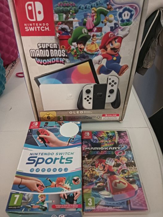 Nintendo Switch OLED + 2jogos e GARANTIA