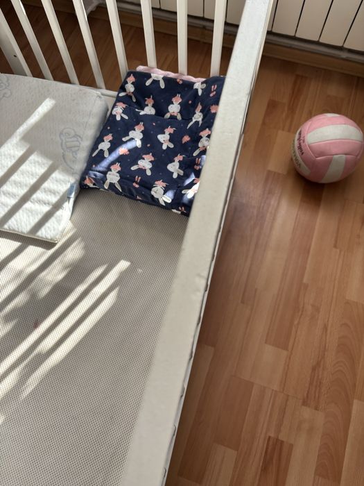 Lozeczko dzieciece biale materac zbaszyn