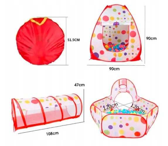 Дитячий ігровий намет 3 в 1 Намет Тунель Басейн, дитячий ігровий Замок