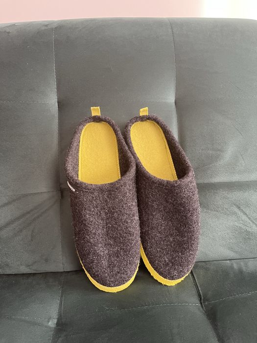 Giesswein woolpops 44 nowe kapcie męskie wełna filcowe