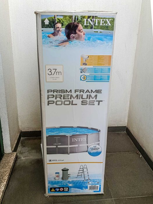 Piscina Intex Prism Frame Premium 3,66m Completa + Cobertura + Extras