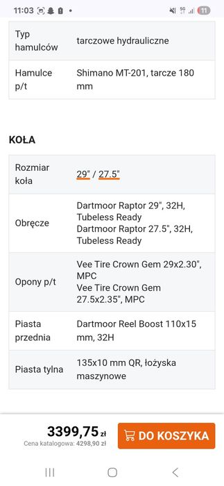 Rower dartmoor jak nowy sprzedam/zamienie