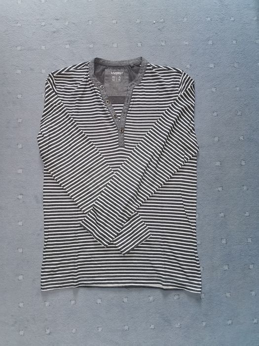 Koszulka z długim rękawem w paski LIVERGY roz S