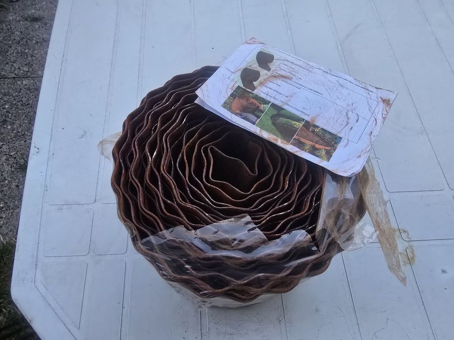 Borda metalica cantoneira jardim
