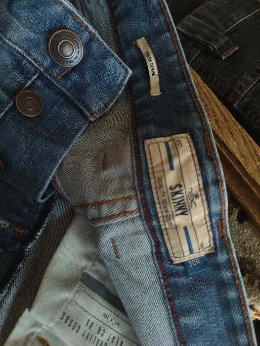 Джинсы Next jeans United Kingdom w30 stretch mid blue.