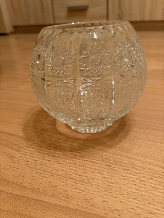 Kryształ kryształowa kula miseczka pojemnik misa PRL nieużywana