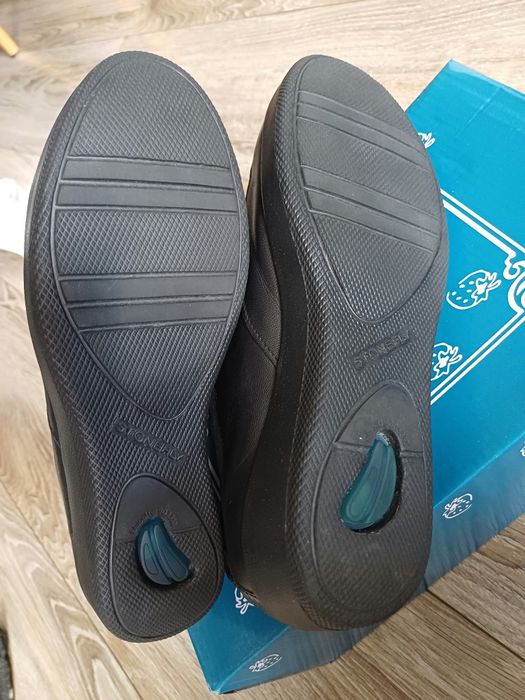 Czarne skórzane adidasy sneakersy damskie Stonefly rozm 39.