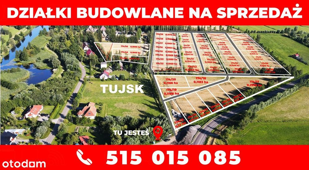 Działka budowlana Tujsk , Działki budowlane Tujsk