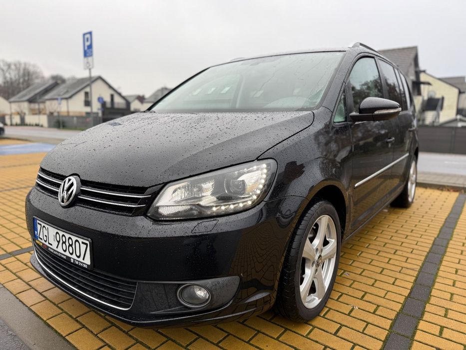 Volkswagen Touran DSG Ledy Kamera Cofania Alcantara Nawigacja Bluetooth Po serwisie PL