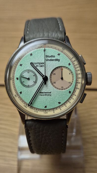 Zegarek Studio Underd0g Mint Ch0c Chip Manual Chronograph miętowy