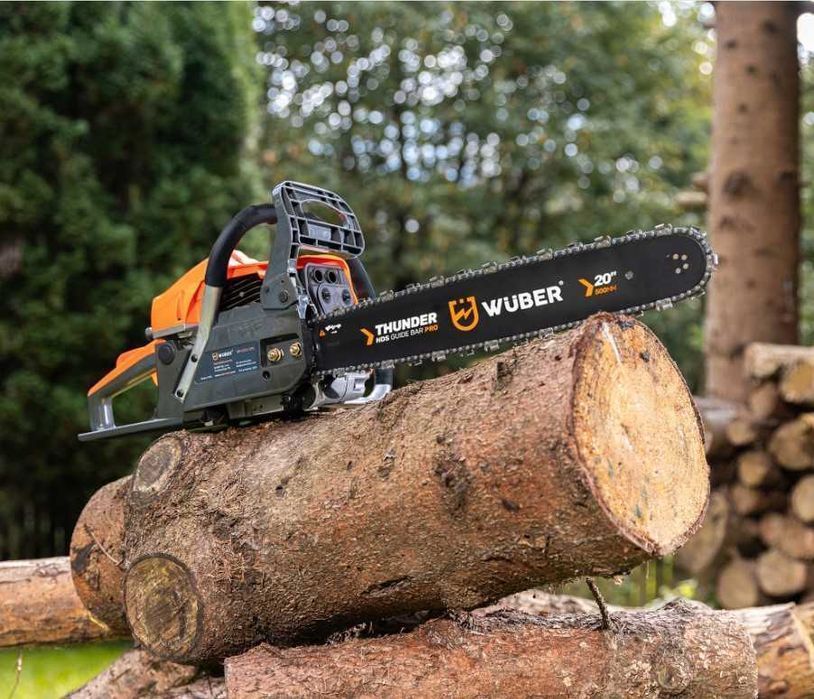 ZestawXXL Piła Spalinowa 5,7KM WUBER PILARKA Łańcuchowa do drzewa Nowa