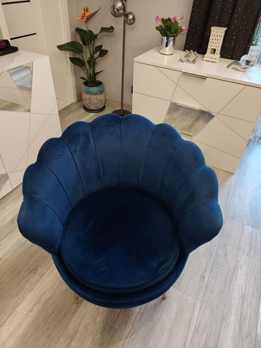 Fotel  granatowy