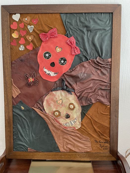 Quadro de pele genuína