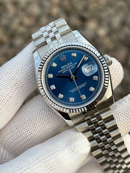 Швейцарський жіночий годинник Rolex Datejust Blue Diamond 36 mm - Lady