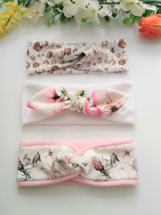 Opaski na głowę - na włosy - 2szt. - hand made