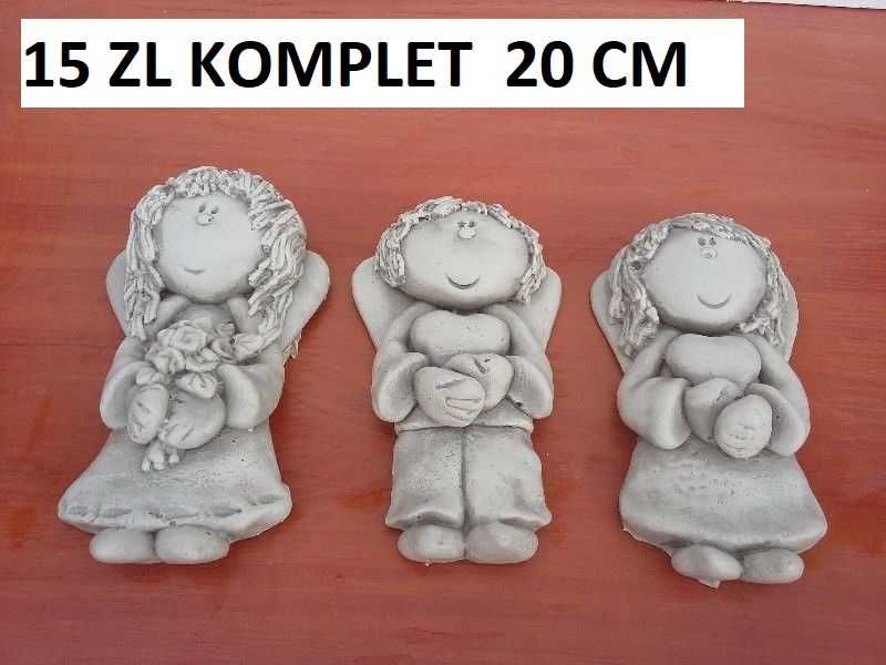 figurki aniołów Aniołki gipsowe para aniołków  anioły z gipsu amorek