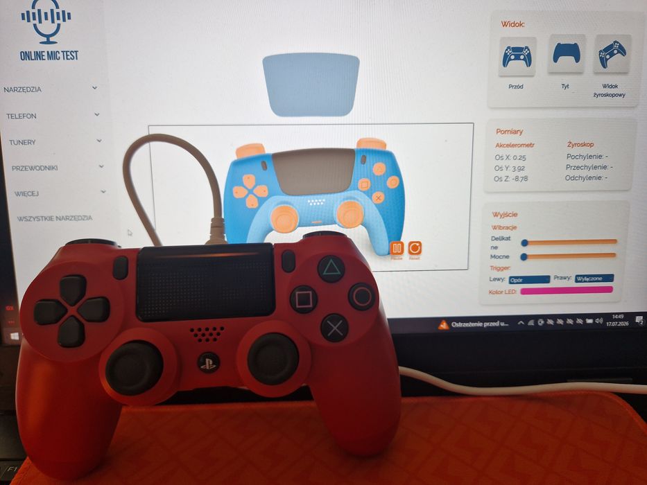 Pad Sony DualShock 4 PS4 Red – w pełni sprawny