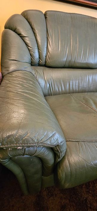 Sofá em pele de sala