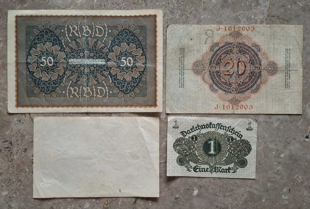 Alemanha - Lote de 4 notas antigas (ver as fotos)