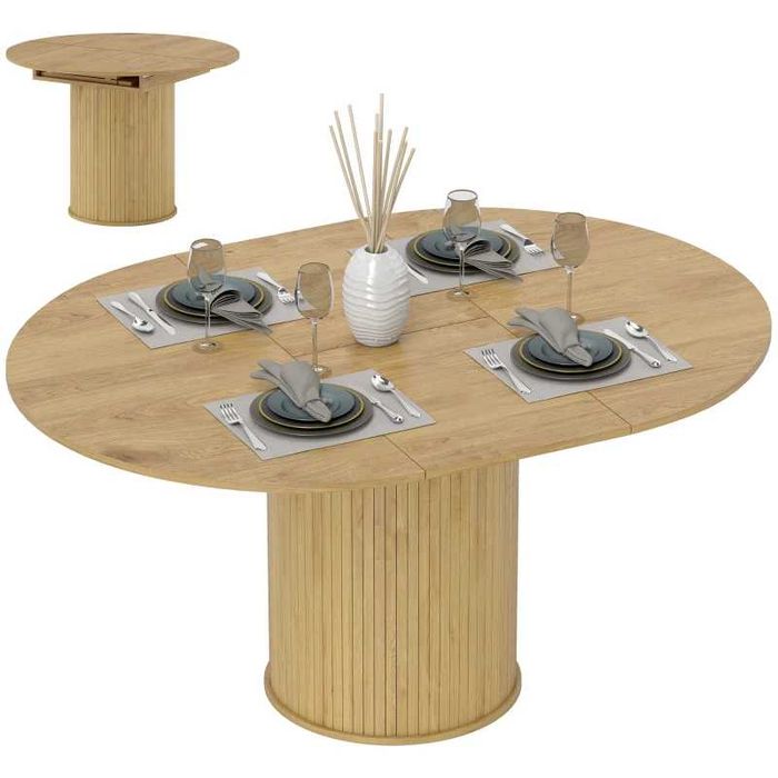 Mesa de jardim antar Extensível Redonda para 6-8 Pessoas
