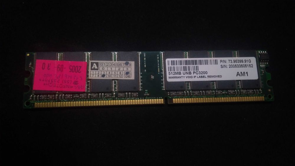 Pamięć DDR3 512 MB PC3200