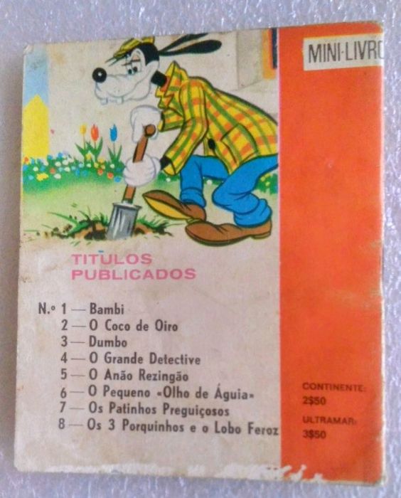 Raro livro de bolso 1969 Walt Disney O Grande Detetive, edição da Agên