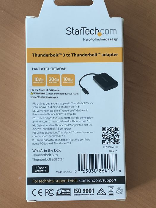 Thunderbolt 3 to thunderbolt 2 adapter startech.com450801783884359681