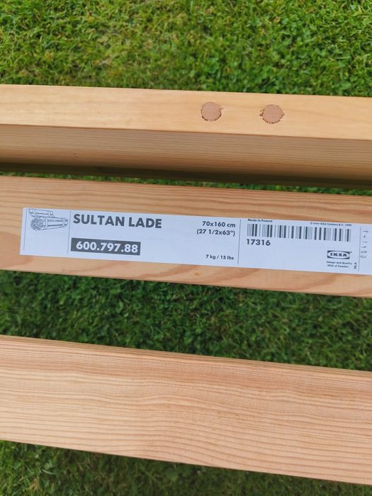 Łóżko dziecięce Ikea drewniane, materac