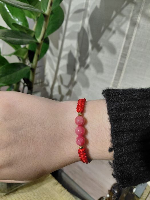 Pulseira Pedras Naturais & Macramê Ajustáve