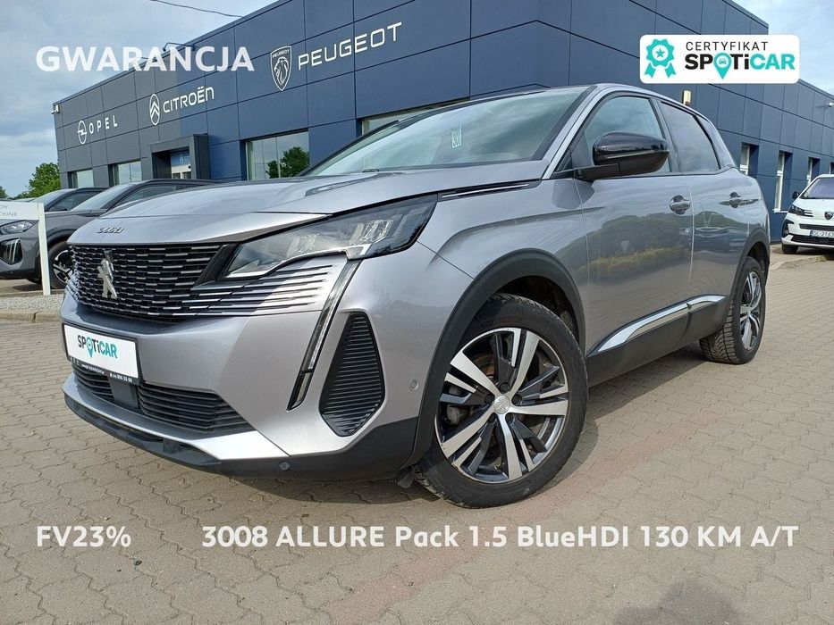 Peugeot 3008 #300# Allure Pack 1.5 BlueHDi 130 KM A/T / I wł. / GWARANCJA / FV23%