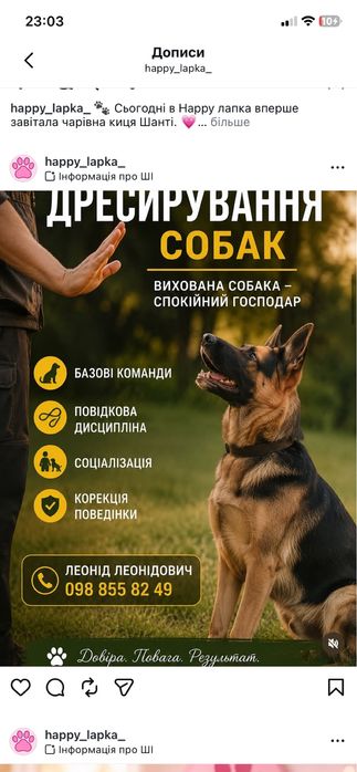 Собаки послуги кінолог
