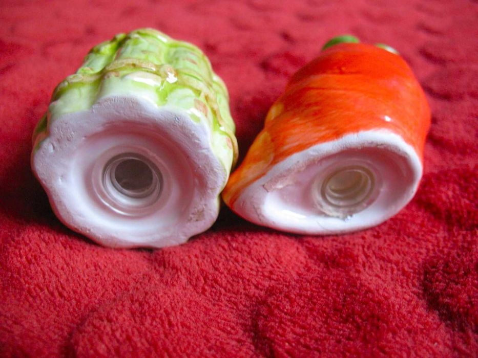 Sól i pieprz - Ceramika - warzywa - 5,5 x 5,5 x 4 cm