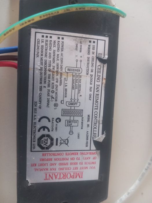 Controlador para ventoinha do teto