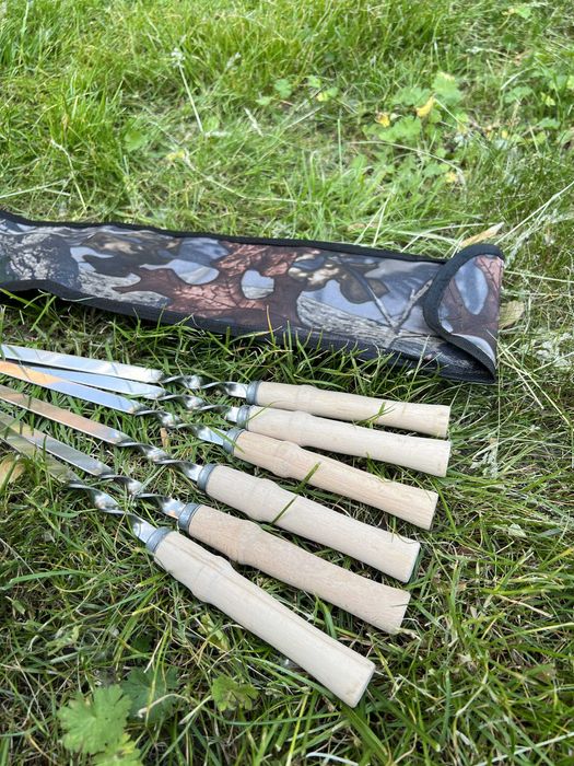 Шампура 6 шт Мангал Szampury Szaszlyki Grill Mangal Szpikulce 60 cm.