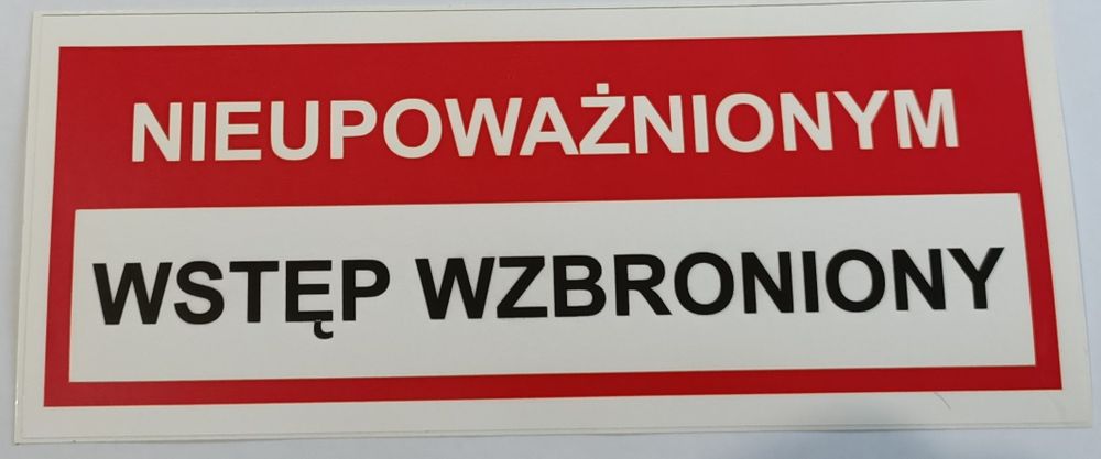 Naklejka nieupoważnionym wstęp wzbroniony