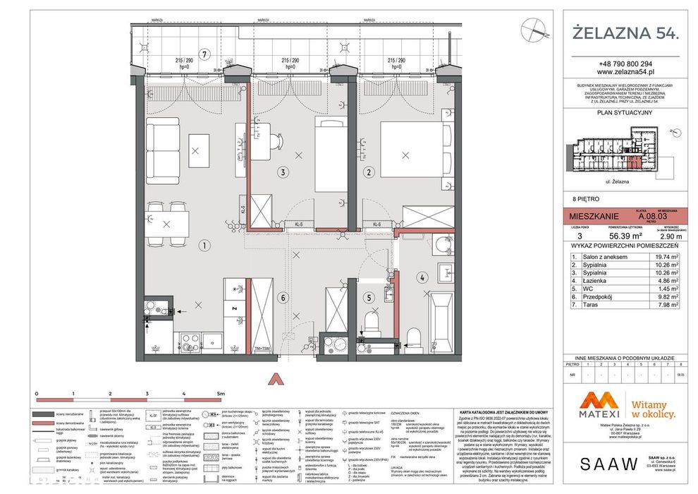 3-pokojowe mieszkanie 56m2 + taras Bezpośrednio