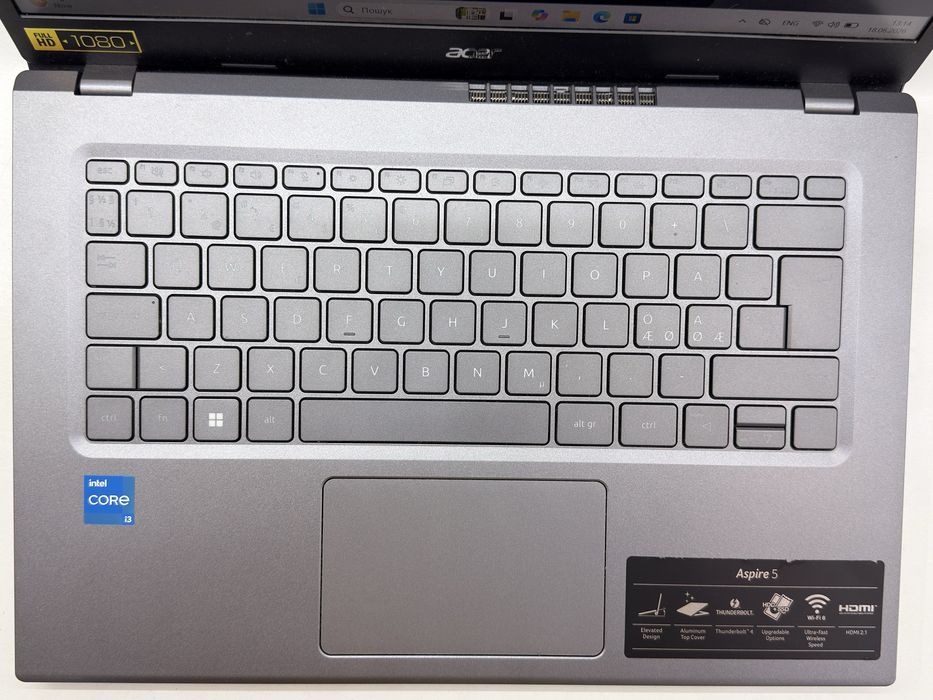 Acer Aspire 5 i3-1215U | 8GB DDR4 | 512GB SSD | 14.1 IPS FullHD | W11