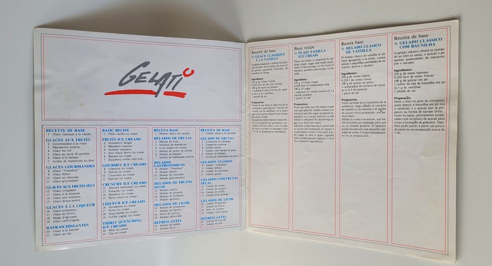 Máquina Moulinex Gelati + livro receitas