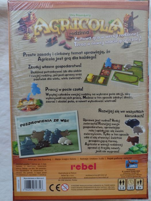 Agricola Rodzinna gra planszowa nowa w folii wysyłka gratis