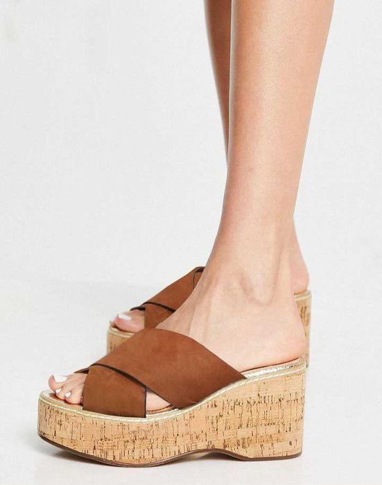 Босоніжки на платформі river island, розмір 5/38, сабо шльопанці