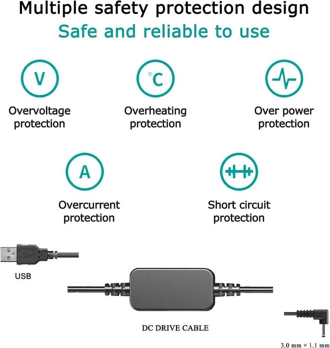 Adaptador câmeras Canon ligação à corrente