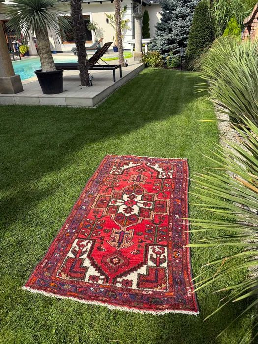 Vintage Dywan Perski Wełniany Iran Hamadan 190x104 WYPRZEDAŻ