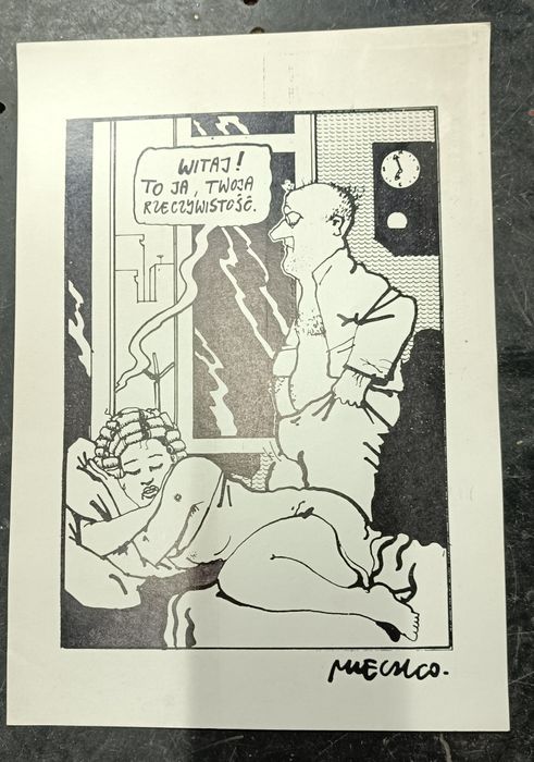 Grafika Andrzej Mleczko "twoja rzeczywistość"