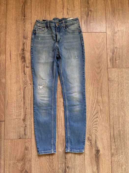 Spodnie dziewczęce jeansy H&M 140 skinny fit denim