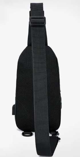 Bolsa Tiracolo crossbody Impermeável Cinzenta, 2 fechos, bolso interno