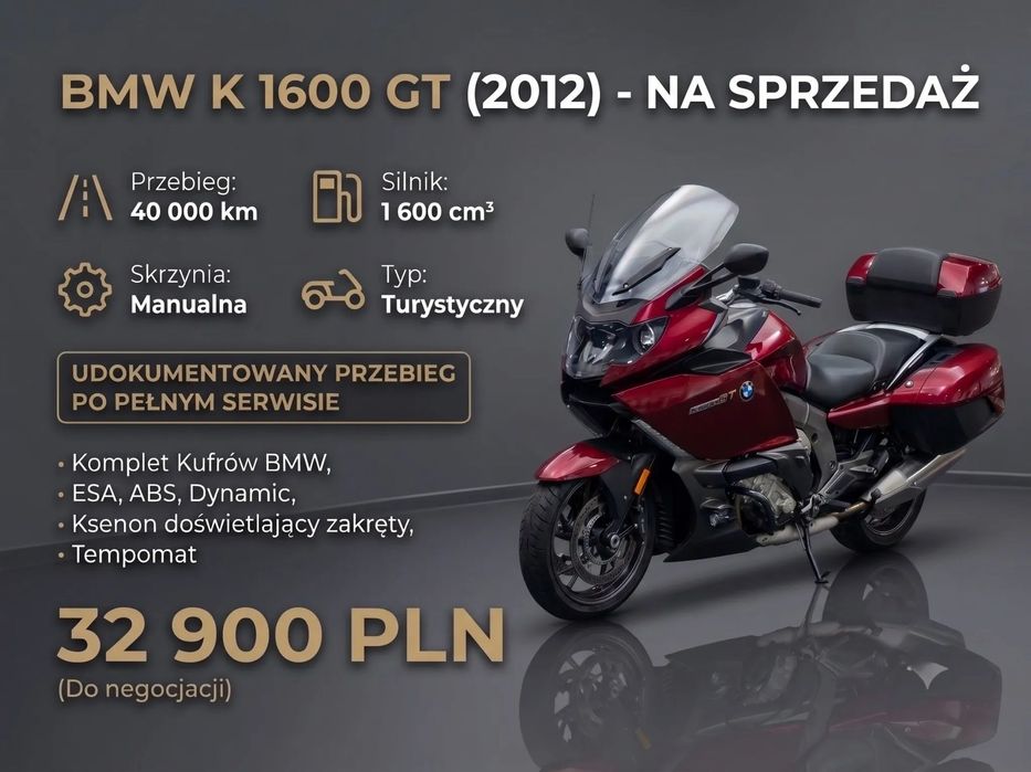 BMW K BMW K 1600 GT  – 40 tys. km,