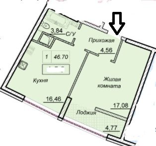 Продаж 1-кімн.квартири 43 Перлина Каманіна