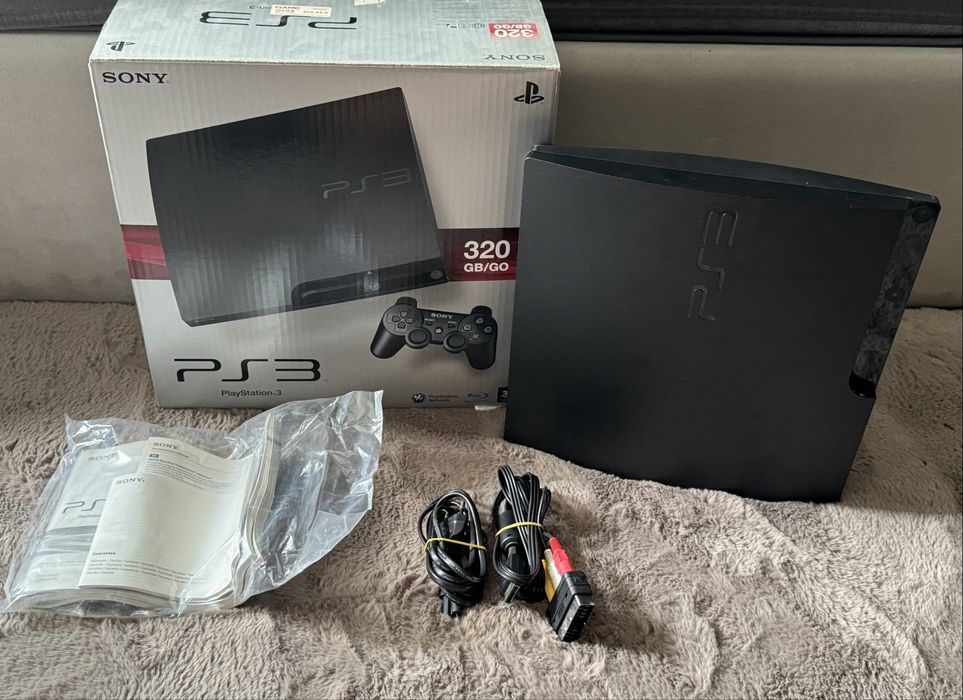 PS3 Slim 320GB Completa com Caixa Original (Sem Comando)